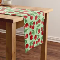 Red Cherries All Over Pattern Long Table Runner