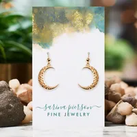 Teal And Gold Modern Art Jewelry Earring Display Business Card