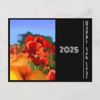 Happy New Year 2025 - the poppies house Postcard