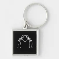 Two Skeleton Hearts Hands Classic Keychain