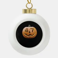 Trumpkin Halloween Classic Ceramic Ball Christmas Ornament