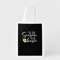 Tis Season To Engaged Engagement Announcement Grocery Bag