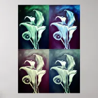 Calla Lilly - Retro Pattern Poster