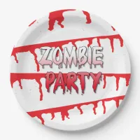 Zombie Apocalypse Halloween Party Paper Plates