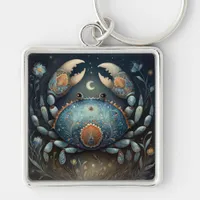 Cancer Crab Zodiac Astrology Mystical Birthday Keychain