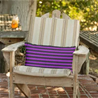 Purple & Black Stripes | Lumbar Pillow