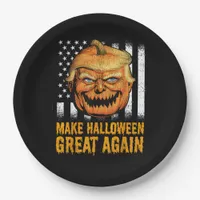 Funny Usa Trumpkin Make Halloween Great Again Paper Plates