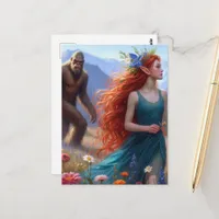 In the Meadow With Sasquatch Postcard