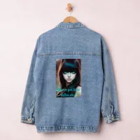 Funny Cat Girl Wordplay Pun got to be kitten me Denim Jacket