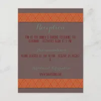 Orange and Brown Fall Wedding Enclosure Card