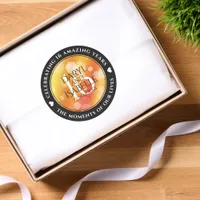 Elegant 16th Golden Topaz Wedding Anniversary Classic Round Sticker
