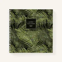 Sparkling Palm Leaves Pattern Green ID831 Notebook