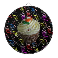 Carrot Cake Cupcake with Confetti Dart Board