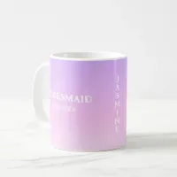 Pink And Lilac Bridesmaid Pastel Name Coffee Mug