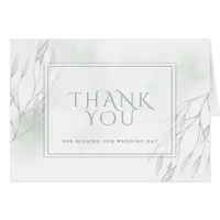 Pale Sage Green Watercolor and Grey Willow Branch