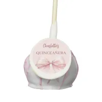 Bow pink Quinceanera Cake Pops