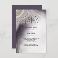 Dusty Plum Agate Details  Invitation