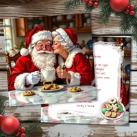 Mr and Mrs Claus Cookies, Hot Chocolate Christmas Holiday Card