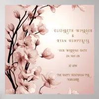 Blossoms of Love" Wedding Invitation Collection Poster