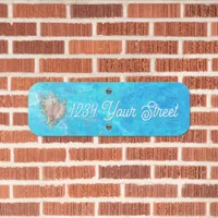 Conch Shell "Beach Life" Address  Metal Sign