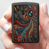 Mysterious Alien Craft Drifts Through Cosmic Art Zippo Lighter