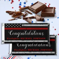 Firefighter Congratulations Graduation Party  Hershey Bar Favors