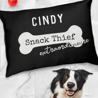 Funny Dog Snack Thief Extraordinaire Black Pet Bed