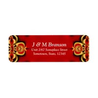 Gold+Red Bold Address Label