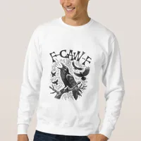 Gothic Crow F-Caw-F Humor Funny Essential Retro Cl Sweatshirt