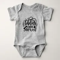 Funny Birth Announcement Typography Baby Bodysuit