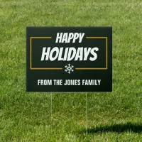 18" x 24" Green Happy Holidays Yard Sign