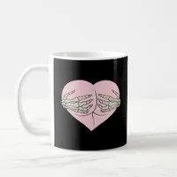 Heart Butt Hug Skeleton Hands Classic Coffee Mug