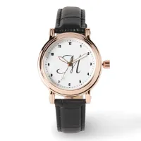 Minimal Simple Initial Monogram Numerals Black | Watch