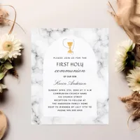 Marble arch chalice first communion invitation