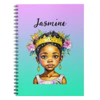 Personalized Little Girl Princess of Color Notebook