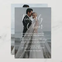 Simple Full Photo Overlay Wedding Invitation