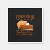 Trumpkin Pie Funny Thanksgiving Party Holiday Napkins