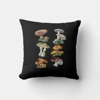 Cottagecore Mushrooms Goblincore Aesthetic Mushroo Throw Pillow