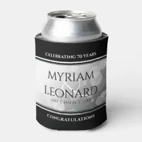 Elegant 70th Platinum Wedding Anniversary Can Cooler