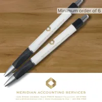 Simple Clean White Minimalist Custom Logo Pen