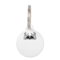 Skeleton Hands The Of A Heart  Pet ID Tag