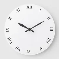 Black Roman Numbers Clock Face Round Clock