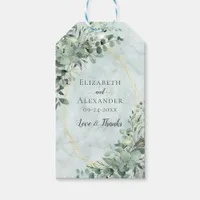 Marble Elegant Greenery Eucalyptus Wedding Gift Tags