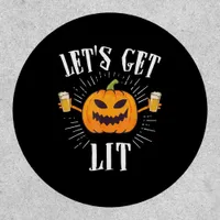 Let's Get Lit Halloween Beer Drinker Patch