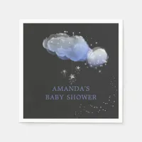 Watercolor Stars Night Sky Boy Baby Shower Napkins