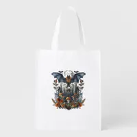 Cottagecore Butterflies Bats N Mushroom Moon Gobli Grocery Bag