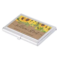 Kraft Paper Sunflower Jewelry Boutique Business Card Case