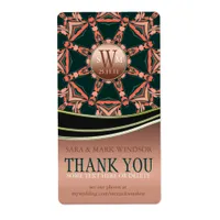 Geo Star Monogram Thank You Sticker Labels