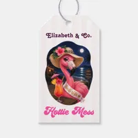 Hot Pink Flamingo Beach Bachelorette Gift Tags