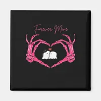 Mine Valentines Day Classic Skeleton Hands Hearts  Magnet